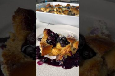 Blueberry Cream Cheese French Toast Casserole #creativecooking #food #recipe #dessert #breakfast