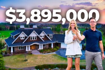 Inside a $3,895,000 Springbank French-Country Luxury Acreage with BOWLING ALLEY in Calgary!