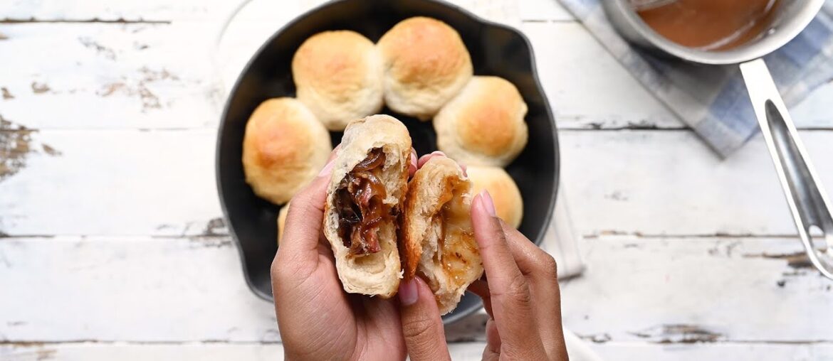 Bacon French Onion Soup Bites Recipe w/ Godshall's Angus Steak Bacon Bacon French Onion Soup Bites Recipe w/ Godshall's Angus Steak Bacon