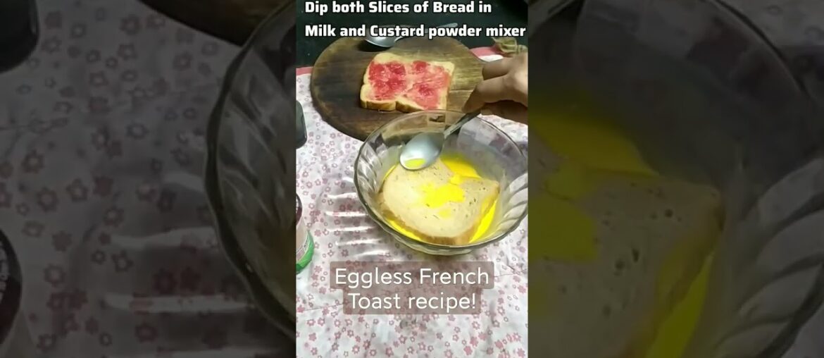 French Toast Eggless Recipe #youtubeshorts #shortvideo #shorts #shortsfeed #easy #viral #trending