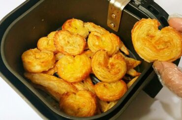 French Heart Cookies in Airfryer | Bakarkhani Recipe