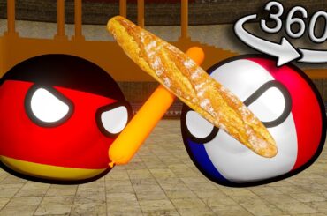 VR 360 FRANCE vs GERMANY FOOD FIGHT ARENA!