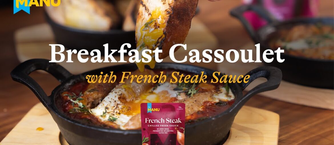 Breakfast Cassoulets with French Steak Sauce by Manu