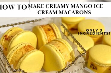3 INGREDIENT CREAMY MANGO ICE CREAM MACARONS RECIPE