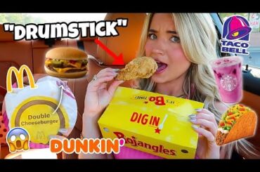 I Only Ate FAST FOOD ITEMS That START WITH the LETTER of MY NAME for 24 HOURS!