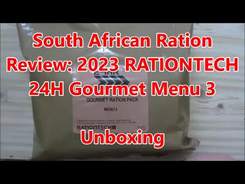 SA Ration Review: 2023 RATIONTECH 24H Gourmet Ration Pack: Menu 3: Unboxing Part 1 of 4 SA Ration Review: 2023 RATIONTECH 24H Gourmet Ration Pack: Menu 3: Unboxing Part 1 of 4