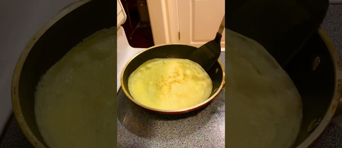 Salty French crepes with green onion milk eggs #healthy #delicious #salty #greenonion #frenchcrepes