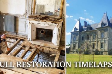 We Bought An Abandoned Salon - Full Parquet Restoration in 8 Minutes!