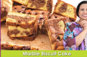 My Easy Technique to Make Soft and Spongy Marble Biscuit Cake Recipe in Urdu Hindi - RKK