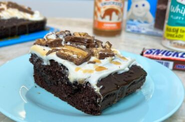 Snickers Poke Cake