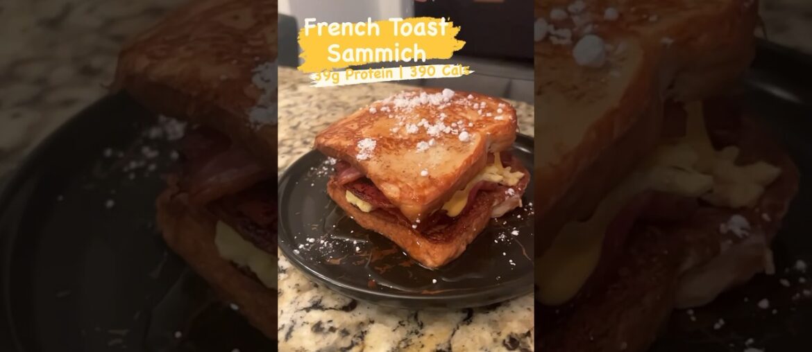 French Toast Sammich, High Protein, Low Cal #fatloss #food #foodreview #frenchtoast #recipe