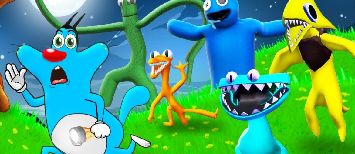 Roblox Oggy Chased By New Monsters Of Rainbow Friends 2 With Jack | Rock Indian Gamer |