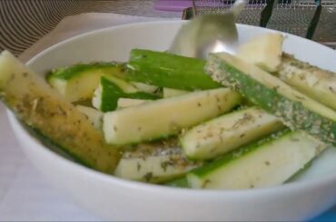Better than french fries! My grandma taught me this recipe! Zucchini in the airfryer.