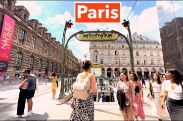 PARIS FRANCE - SUMMER WALK IN PARIS - HDR WALKING IN PARIS -4K HDR60fps