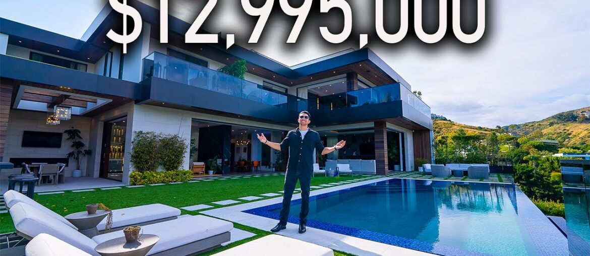 Touring a Modern Mega Mansion with a Prestigious Art Collection!