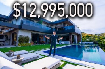 Touring a Modern Mega Mansion with a Prestigious Art Collection!