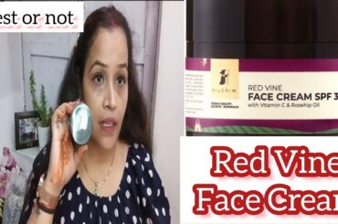 pilgrim red wine face cream SPF30 | 3-in-1 Face cream @namratakiduniya8747