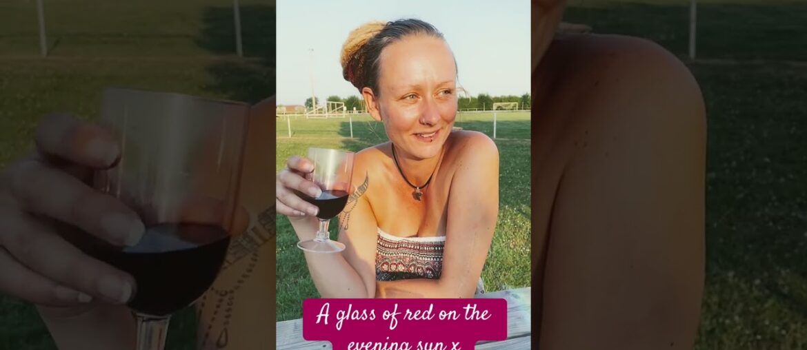 A lovely French red in the evening sun. #wine #relax #france #sun #vanlife #vanlifers #familyvanlife