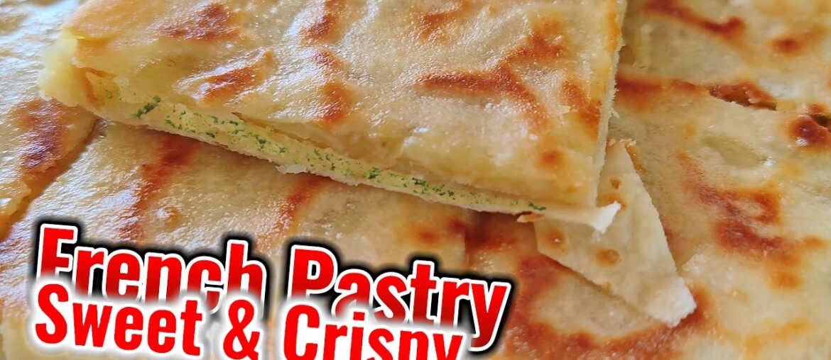 Sweet Crispy French Pastry with White Chocolate and Pistachio Sweet Crispy French Pastry with White Chocolate and Pistachio