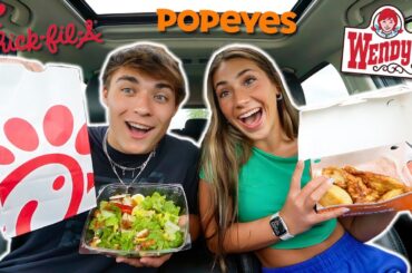 EATING THE HEALTHIEST FOOD ITEMS AT FAST FOOD RESTAURANTS!