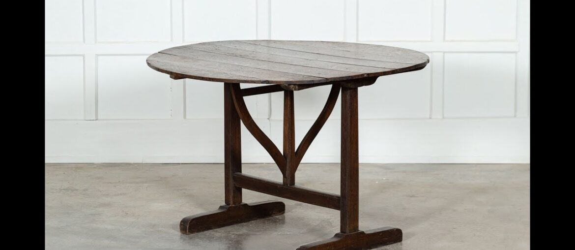 Large 19thC French Oak Vendange Wine Table