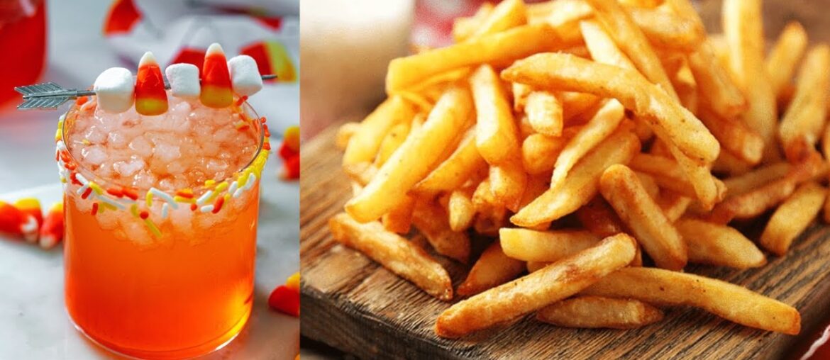 orange candy french fries asmr recipe #asmr #cooking #candy #potato