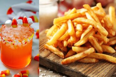 orange candy french fries asmr recipe #asmr #cooking #candy #potato