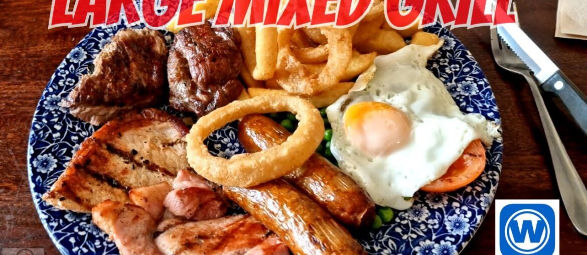 LARGE MIXED GRILL at WETHERSPOONS – Food Review – STEAK CLUB – I only went in for FISH AND CHIPS !!! LARGE MIXED GRILL at WETHERSPOONS - Food Review - STEAK CLUB - I only went in for FISH AND CHIPS !!!