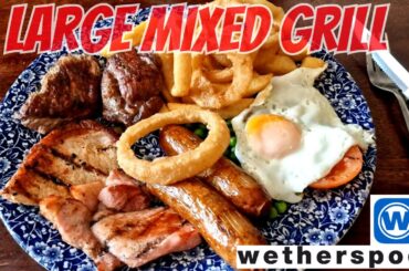 LARGE MIXED GRILL at WETHERSPOONS - Food Review - STEAK CLUB - I only went in for FISH AND CHIPS !!!