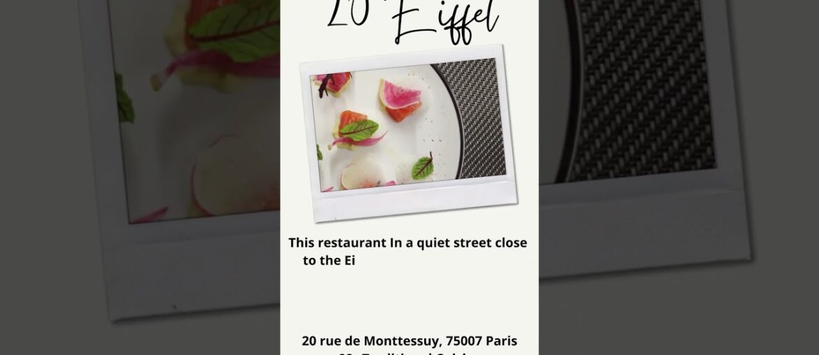 Where to Eat Near the Eiffel Tower.