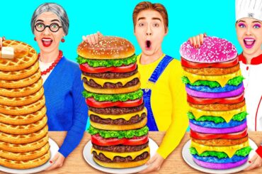 Me vs Grandma Cooking Challenge | Funny Situations by HAHANOM Challenge