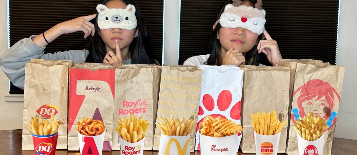 Blindfold Fast Food French Fry Taste Test! | Janet and Kate