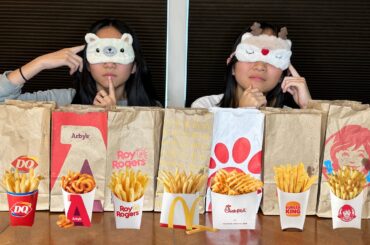 Blindfold Fast Food French Fry Taste Test! | Janet and Kate