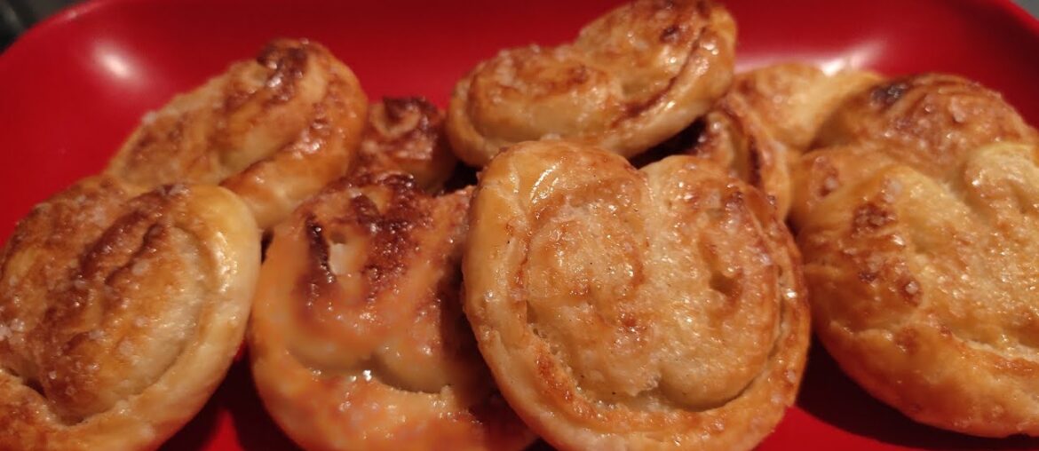 Sweet and Crunchy French Palmier Cookies | Puff Pastry Cookies| Best Palmiers Recipe @clwnausheen
