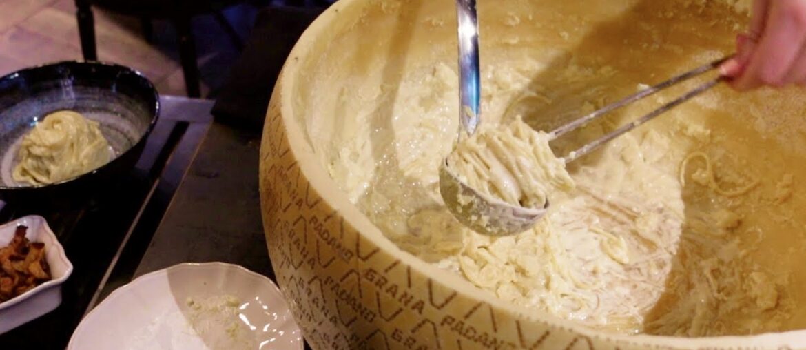 Pasta Showdown: Grana Padano Cheese Wheel vs Oven Baked? Pasta Showdown: Grana Padano Cheese Wheel vs Oven Baked?