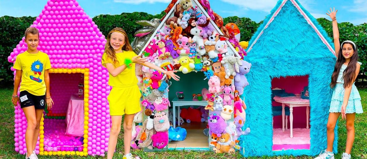 Nastya and her friends decorate playhouses and other adventures of friends.