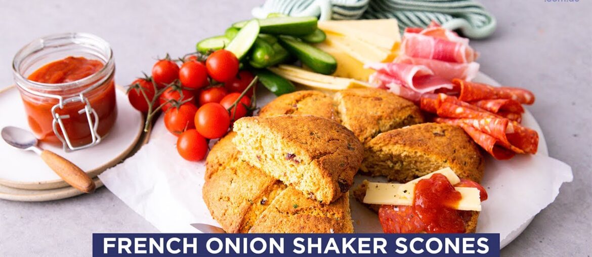 French onion shaker scones | Family Dinner Recipes | Kidspot French onion shaker scones | Family Dinner Recipes | Kidspot