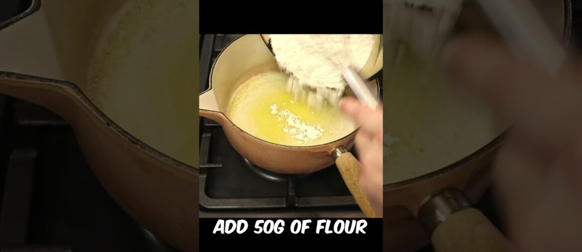 Bechamel Sauce Made Easy: Foolproof Techniques for Irresistible Creaminess! #shorts