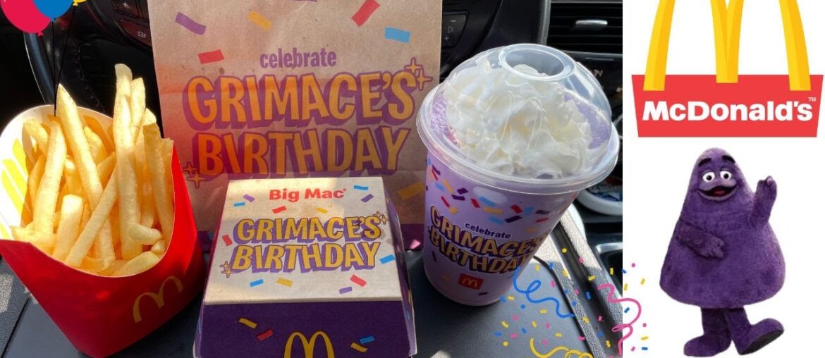 McDonald’s Grimace’s Birthday Meal: Grimace’s Birthday Shake, Big Mac & Fries Review