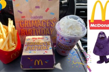 McDonald’s Grimace’s Birthday Meal: Grimace’s Birthday Shake, Big Mac & Fries Review
