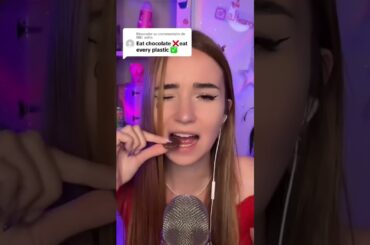 eat plastic no chocolate #asmr