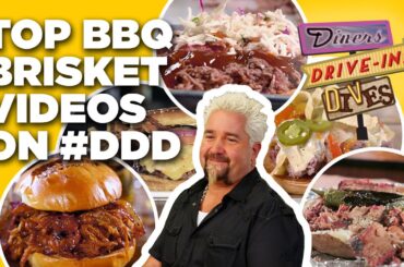 Top 10 #DDD BBQ Brisket Videos with Guy Fieri | Diners, Drive-Ins, and Dives | Food Network