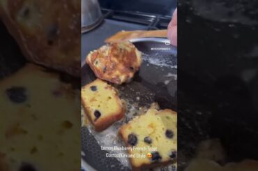 Lemon blueberry loaf French toast I love Costco/Kirkland #costco #kirkland #frenchtoast
