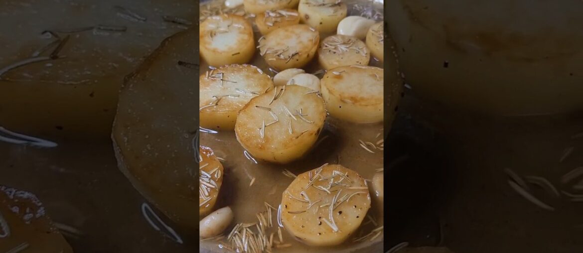 Fondant potatoes. Trying out French cooking technique to sound fancy. #food #cooking #shorts #foodie