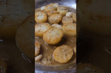 Fondant potatoes. Trying out French cooking technique to sound fancy. #food #cooking #shorts #foodie