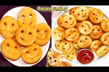 How to make Smile Potato|Emoji Fries | potato snacks |potato recipes @Cooking Beo's
