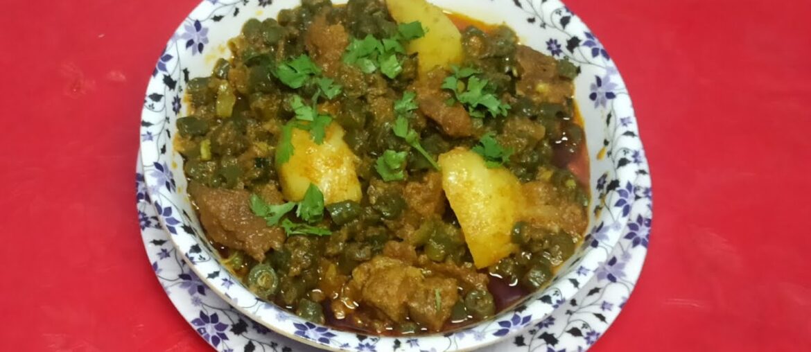 #Binis  ki Phalli Aloo Gosht  recipe# french Beans