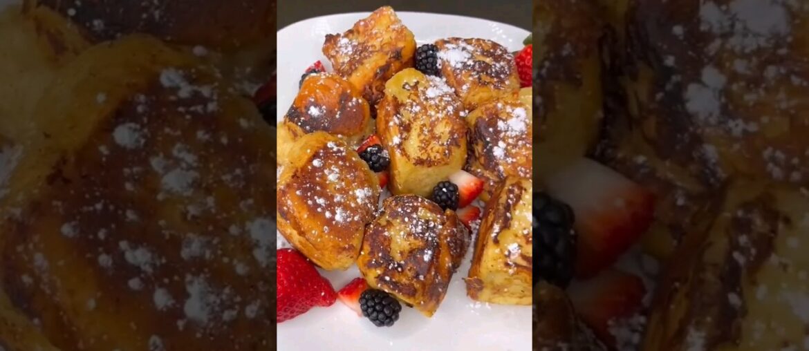 Hawaiian roll French toast #recipe #food #cooking #shorts