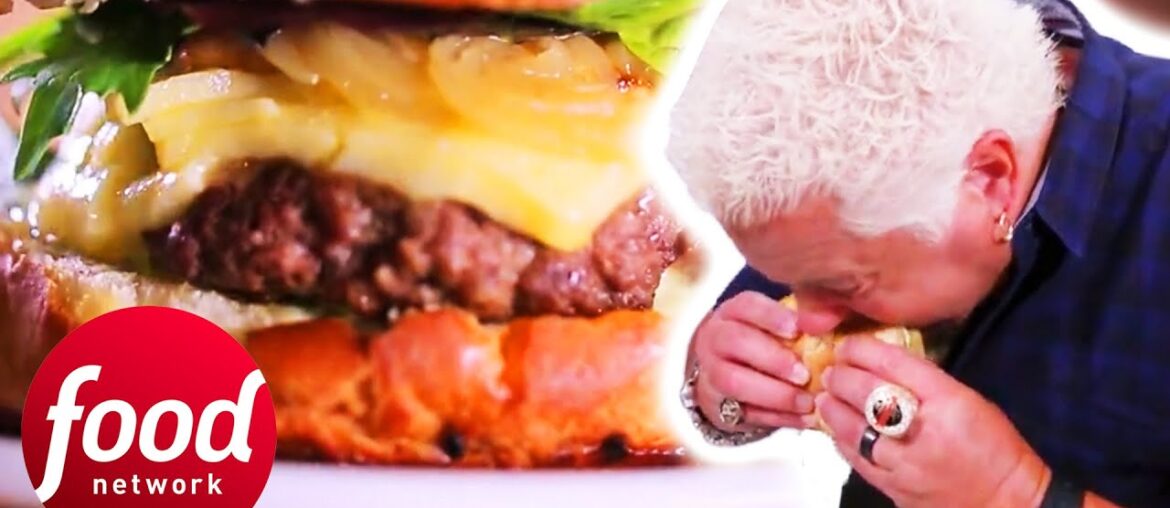 "That's Dynamite!" Guy Fieri Bites Into A Juicy Bison Burger  | Diners Drive-Ins & Dives