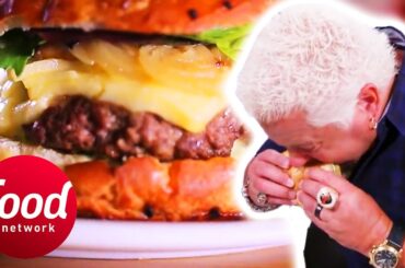 "That's Dynamite!" Guy Fieri Bites Into A Juicy Bison Burger  | Diners Drive-Ins & Dives